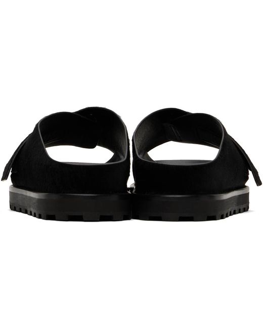 Sandales noires à bride à velcro Jil Sander pour homme en coloris Black