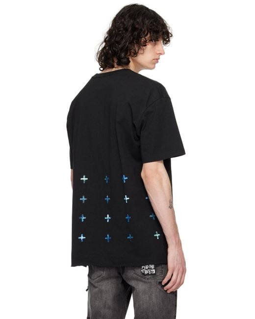 Ksubi Black Space Palm Biggie T-Shirt for men