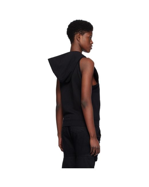 we11done Black Sleeveless Hoodie