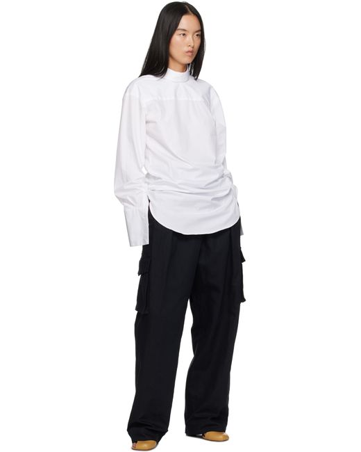 Dries Van Noten Black Gabardine Cargo Pants