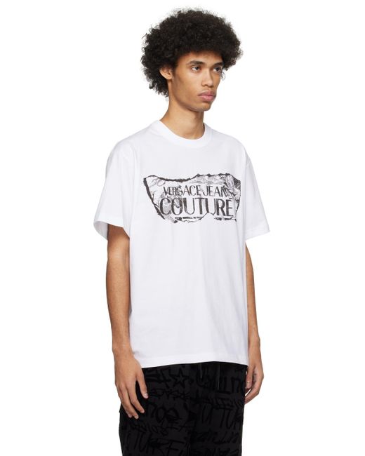 Versace White Magazine T-shirt for men