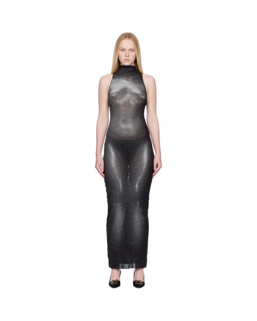 Jean Paul Gaultier Black 'The Long Body Dust' Maxi Dress
