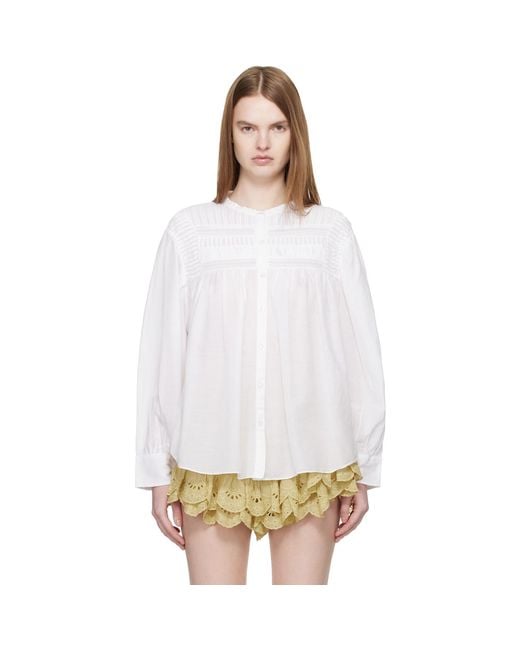 Isabel Marant White Plalia Blouse