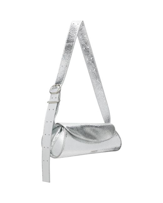 Jil Sander White Small Cannolo Bag