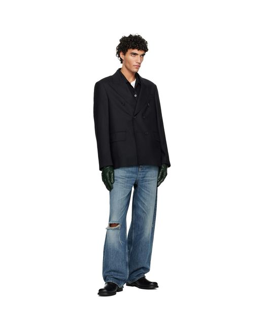Our Legacy Black Unconstructed Db Blazer for men