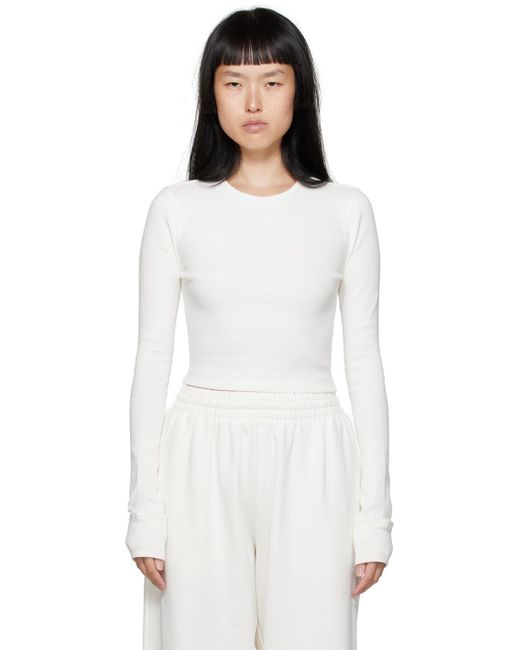 Wardrobe NYC White Off- Hailey Bieber Edition Long Sleeve T-shirt