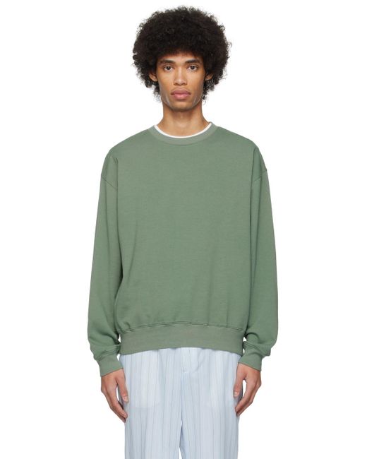 Auralee Green Super High Gauze Sweatshirt for men