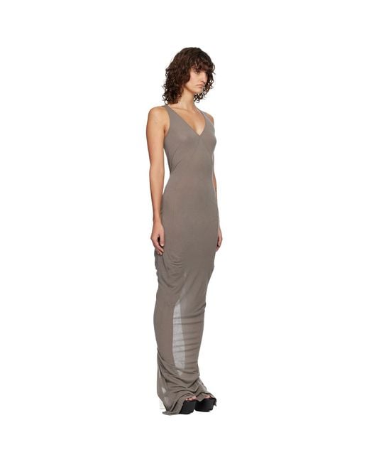 Rick Owens Black Temple V Tank Maxi Dress