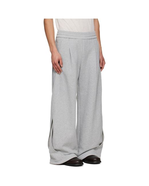 NULLUS White Interweaved Sweatpants for men