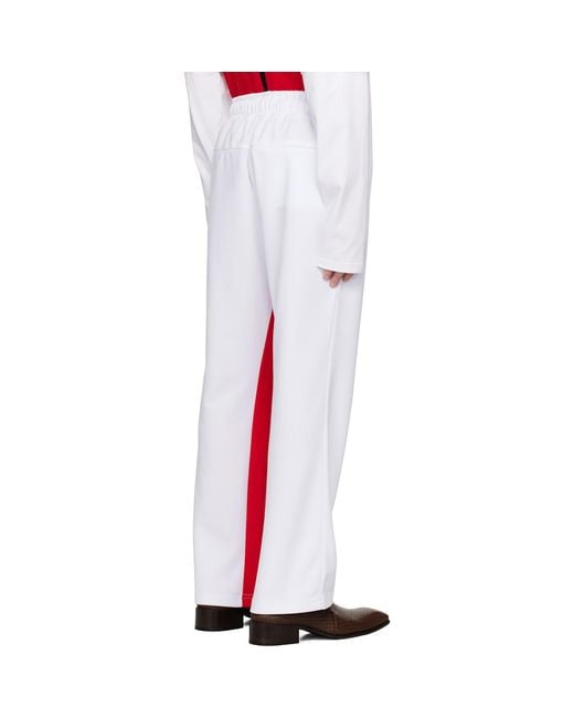 Kusikohc White Suite Track Pants for men