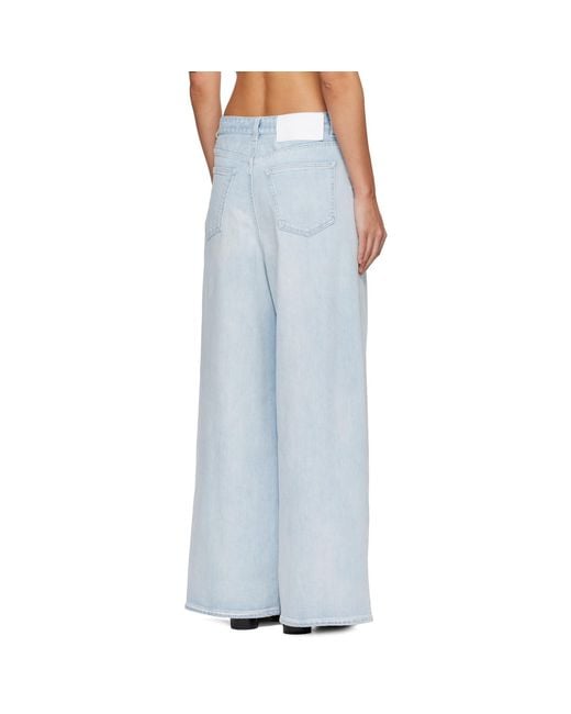 MM6 by Maison Margiela Blue Wide-Leg Jeans