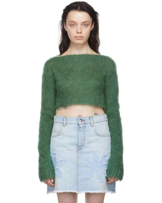Marni Synthetic Mohair Sweater in Green | Lyst