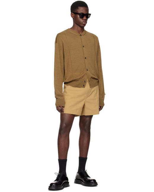 RECTO. Natural Pin Tuck Shorts for men