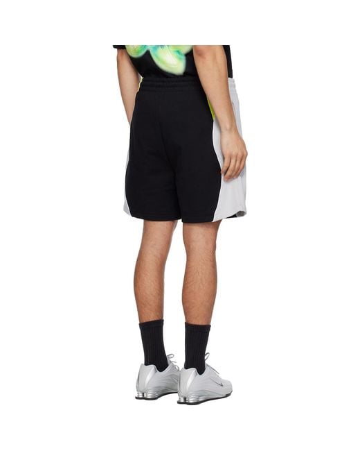 Casablanca Black Colourblock Sweat Shorts for men