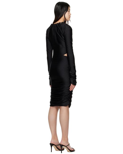 lesugiatelier Black Shirring Dress