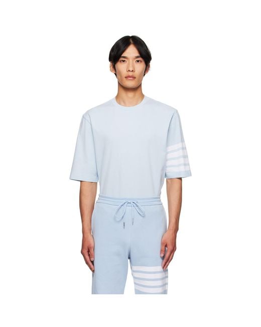 Thom Browne White Jersey 4-Bar T-Shirt for men