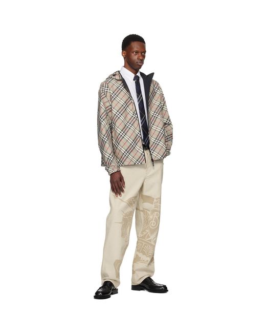 Burberry Black Check Silk Tie for men