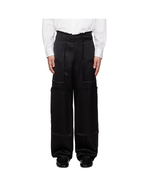 Maison Margiela Black Raw Edge Trousers for men
