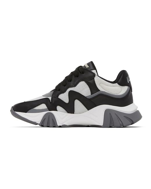 versace sneakers black and white