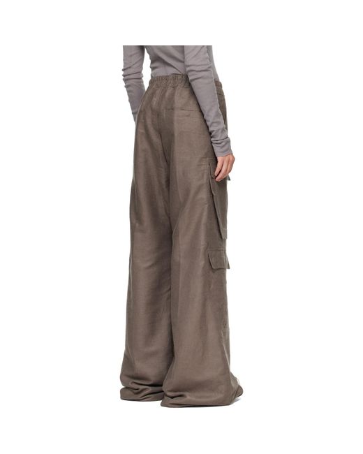 Rick Owens Brown Tower Cargobelas Cargo Pants