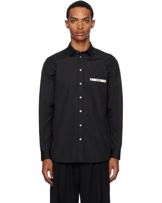 Chemise Noire À Écusson À Logo Moschino pour homme en coloris Black