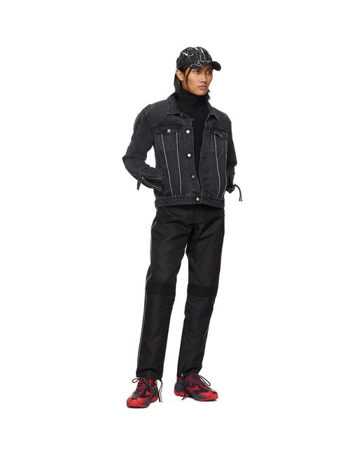 KANGHYUK Black Lock Stitched Trousers for men