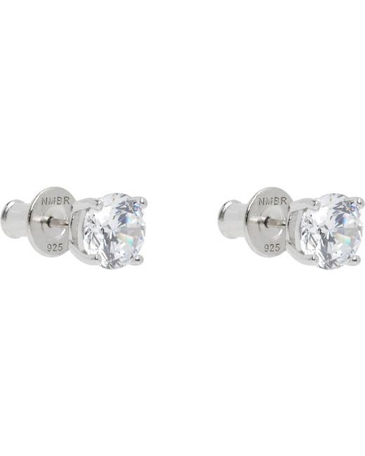 NUMBERING Blue #3311 Earrings for men