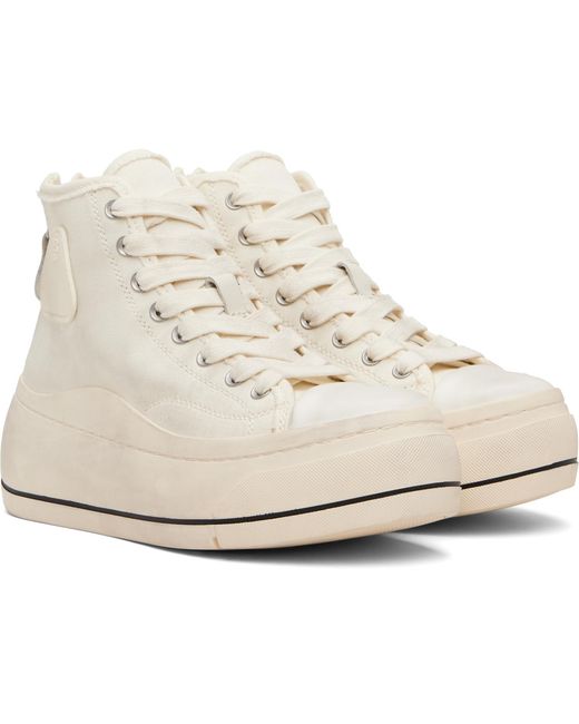 R13 White Off- Kurt High Top Sneakers