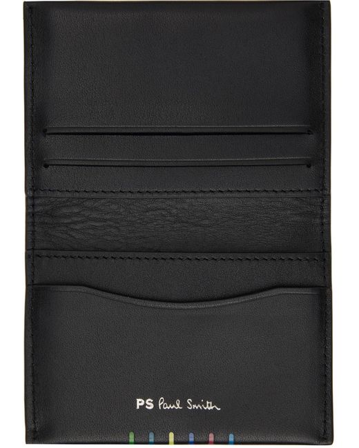 PS by Paul Smith Black Stripe Bifold Card Holder for men