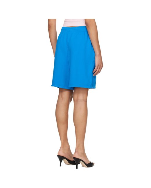 Skims Blue French Terry Long Shorts