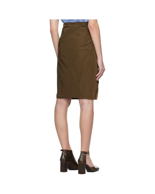 Bally Black Drape Midi Skirt