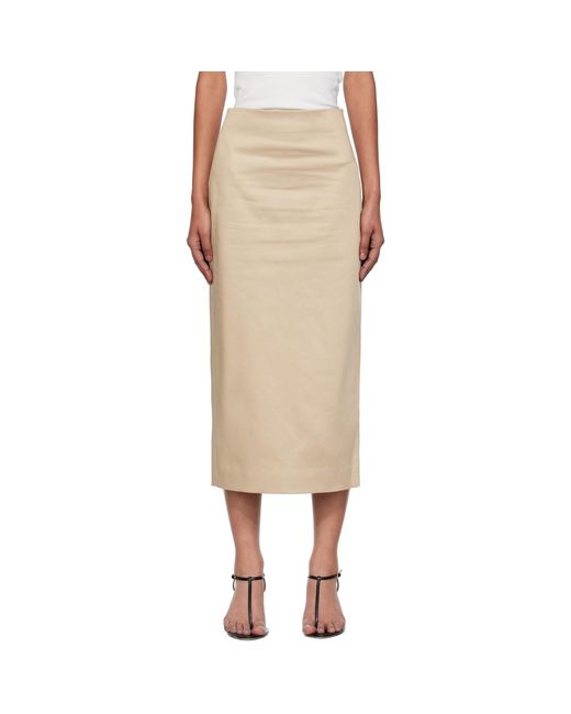GIA STUDIOS Natural Marisol Midi Skirt
