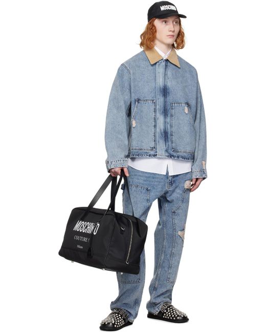 Moschino Blue Bleached Jeans for men