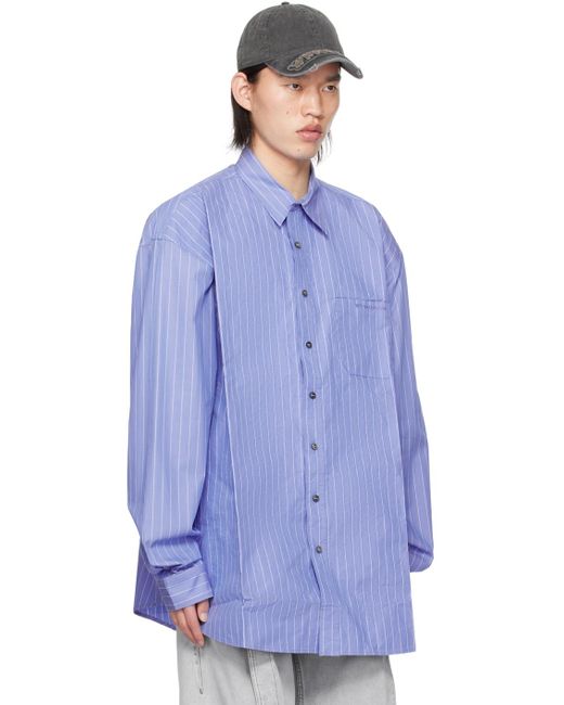 Y. Project Blue Scrunched Shirt for men