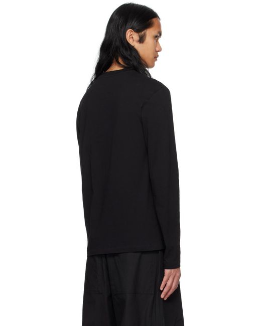 Ensemble de trois t-shirts à manches longues noirs Jil Sander pour homme en coloris Black