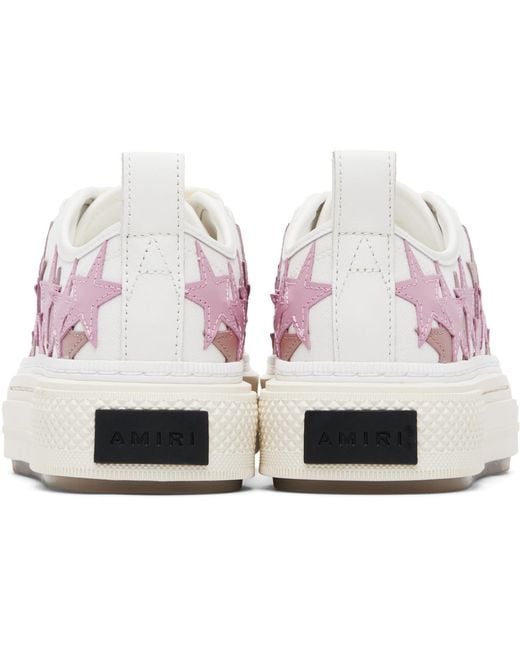 Amiri Pink Stars Court Low Sneakers