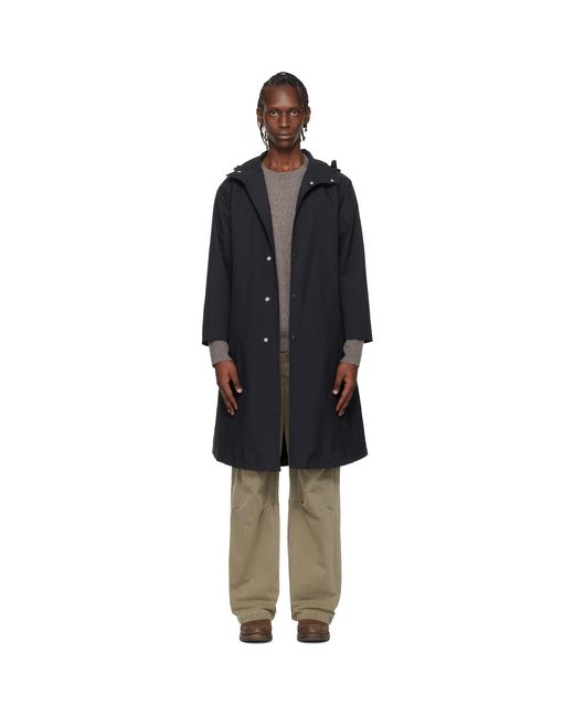 Nanamica Black 2L Nylon Gore-Tex Hooded Coat for men