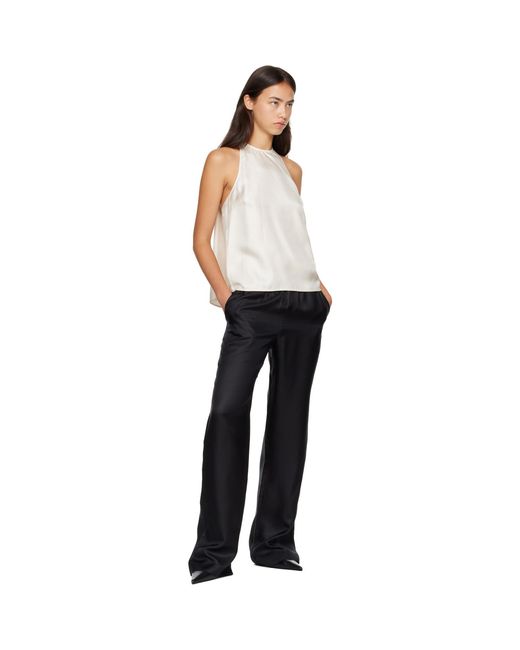 Loulou de Saison White Off- Cami Silk Twill Cape Top