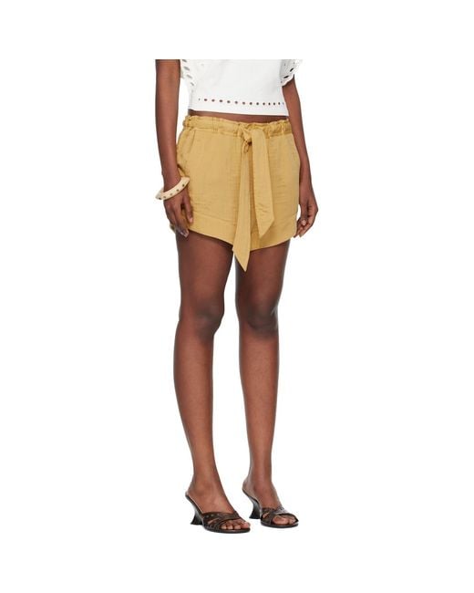 Isabel Marant Black Tan Birva Shorts