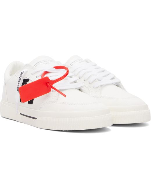 Off-White c/o Virgil Abloh Red Vulcanized Low Canvas Sneakers for men