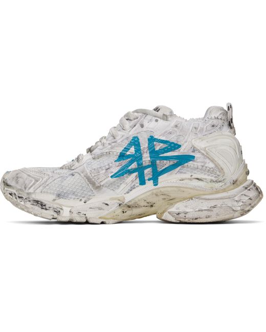 Balenciaga Black Off- Runner Graffiti Sneakers for men
