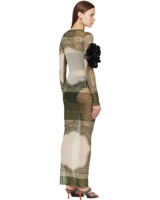 Jean Paul Gaultier Black Off- 'the Cartouche' Maxi Dress