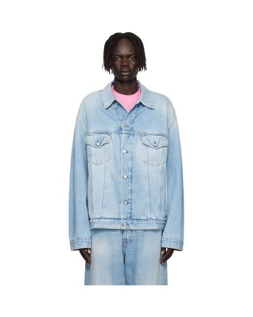 Acne Blue Faded Denim Jacket for men