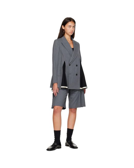 Undercover Gray Up2F1102 Slit Panel Blazer