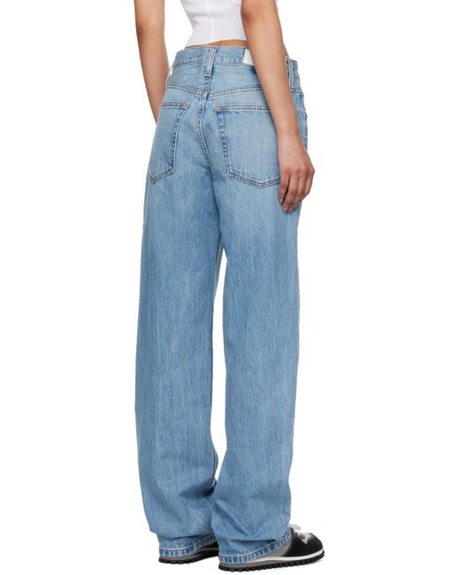 Re/done Blue Loose Long Jeans