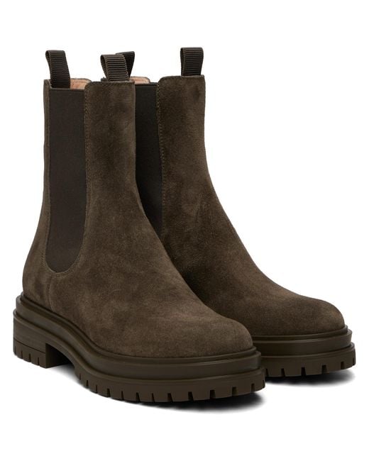 Gianvito Rossi Brown Khaki Chester Boots
