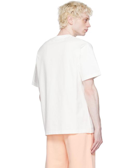 Maison Kitsuné Multicolor White Hotel Olympia Edition Varsity T-shirt for men