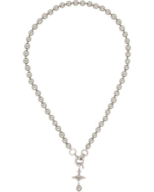 Vivienne Westwood Multicolor Gunmetal Aleksa Necklace for men