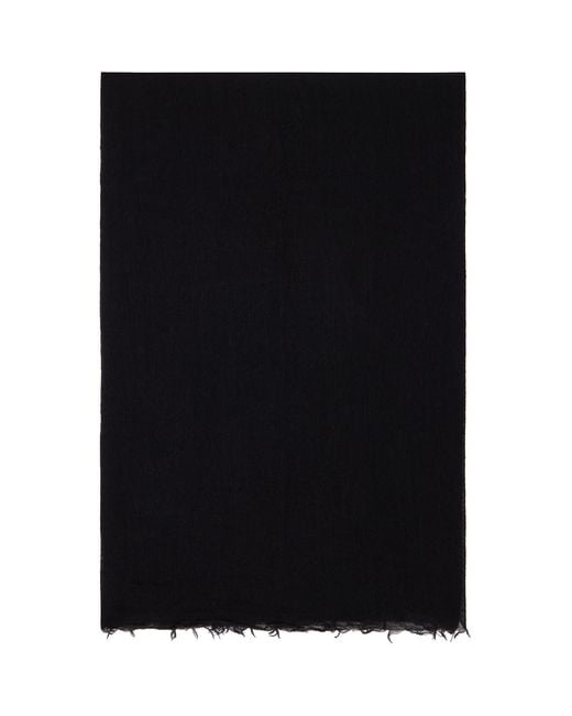 Rick Owens Black Tower Giglio Mega Scarf for men