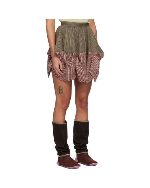 Kiko Kostadinov Multicolor Burgundy Evelyn Miniskirt